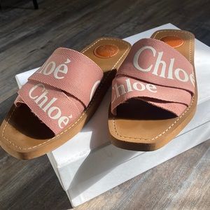 Chloe Women’s Woody Logo Slide Sandal